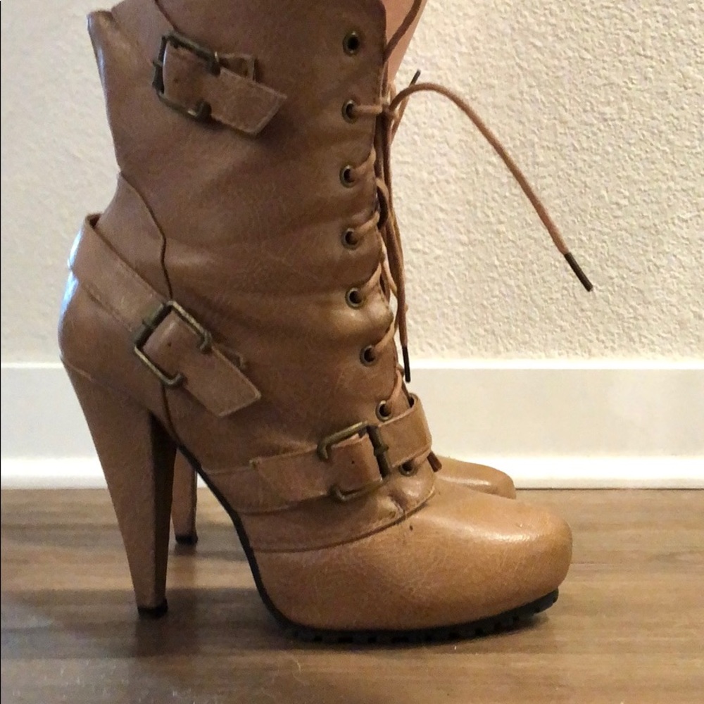 Tan Mid Ankle Boots